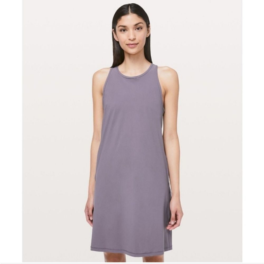 Lululemon Early Morning Dress Graphite Purple Size 12 - Picture 2 of 8